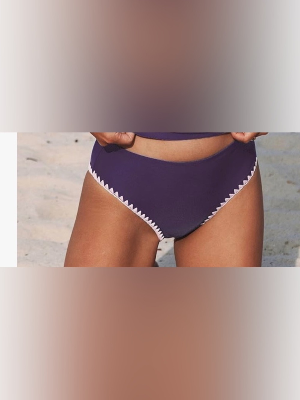 Cupshe • NWT Purple Bikini Bottom with Accents